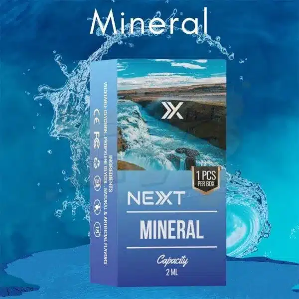 หัว NEXT กลิ่น Mineral สดชื่นสะอาด ดื่มด่ำกับความบริสุทธิ์ของน้ำแร่ธรรมชาติ สูบแล้วรู้สึกผ่อนคลาย