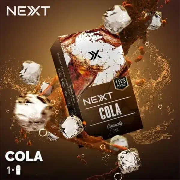 หัว NEXT กลิ่น Cola ซ่าหอมชื่นใจ กลิ่นโคล่าเข้มข้น ให้ความรู้สึกซาบซ่าเหมือนน้ำอัดลมเย็นๆ สูบแล้วสดชื่นเต็มคำ