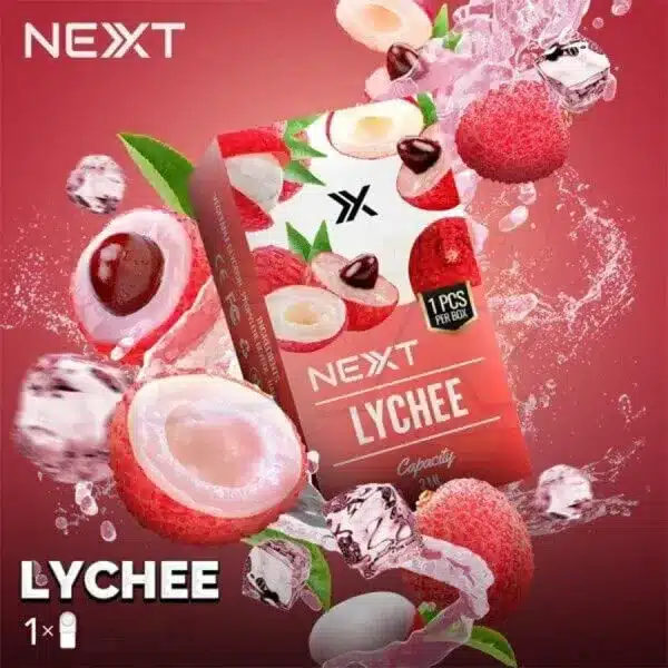หัว NEXT กลิ่น Lychee หอมหวานฉ่ำ สดชื่นเหมือนลิ้นจี่สุก เต็มรสทุกคำที่สูบ! ลองเลย แล้วสัมผัสความละมุนสุดฟิน