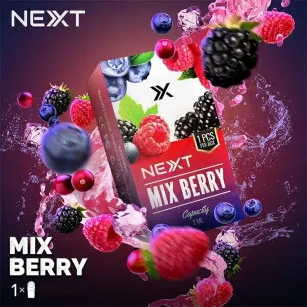 หัว NEXT กลิ่น Mix Berry หอมหวานอมเปรี้ยว ผสานความฉ่ำของเบอร์รีหลากชนิด ให้ความสดชื่นเต็มคำ