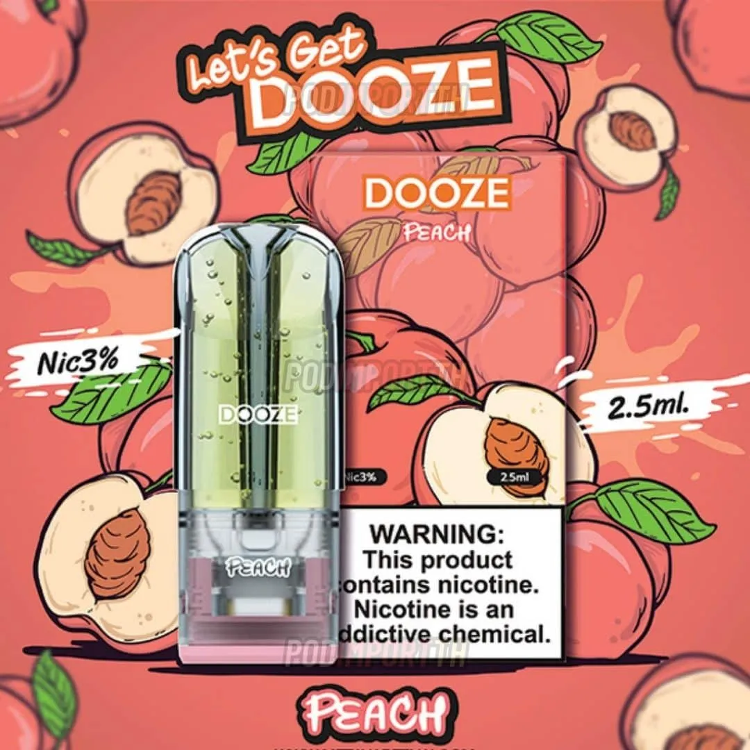 หัวพอต Dooze กลิ่น Peach หอมหวาน สดชื่นเหมือนพีชฉ่ำๆ ทุกคำที่สูบ! ลองเลยวันนี้ แล้วสัมผัสความสดชื่นที่ไม่เหมือนใคร
